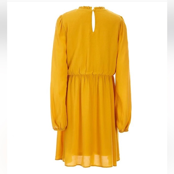 GB Girls Mustard Yellow Long Sleeve Dress Size Medium - Picture 3 of 12
